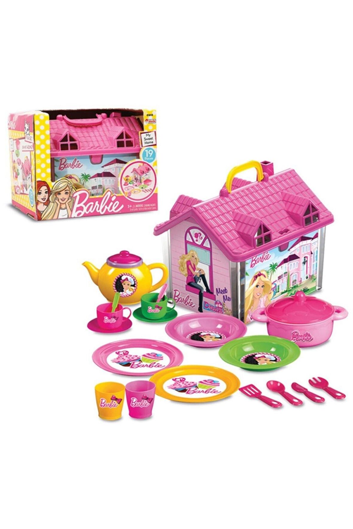 Oyuncak Barbie Ev Çay Set