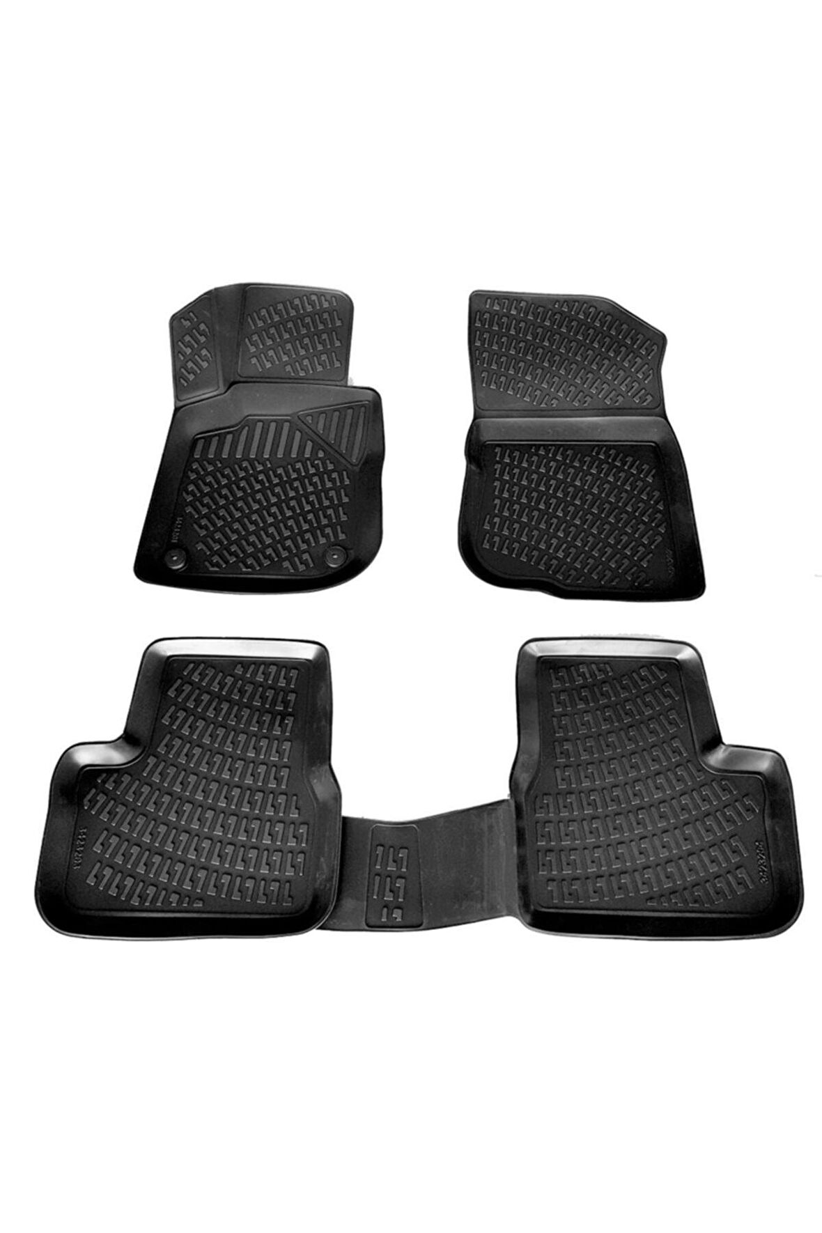 Citroen C3 3d Paspas Havuzlu 2003 - 2009 Arası Siyah 4 Parça Set