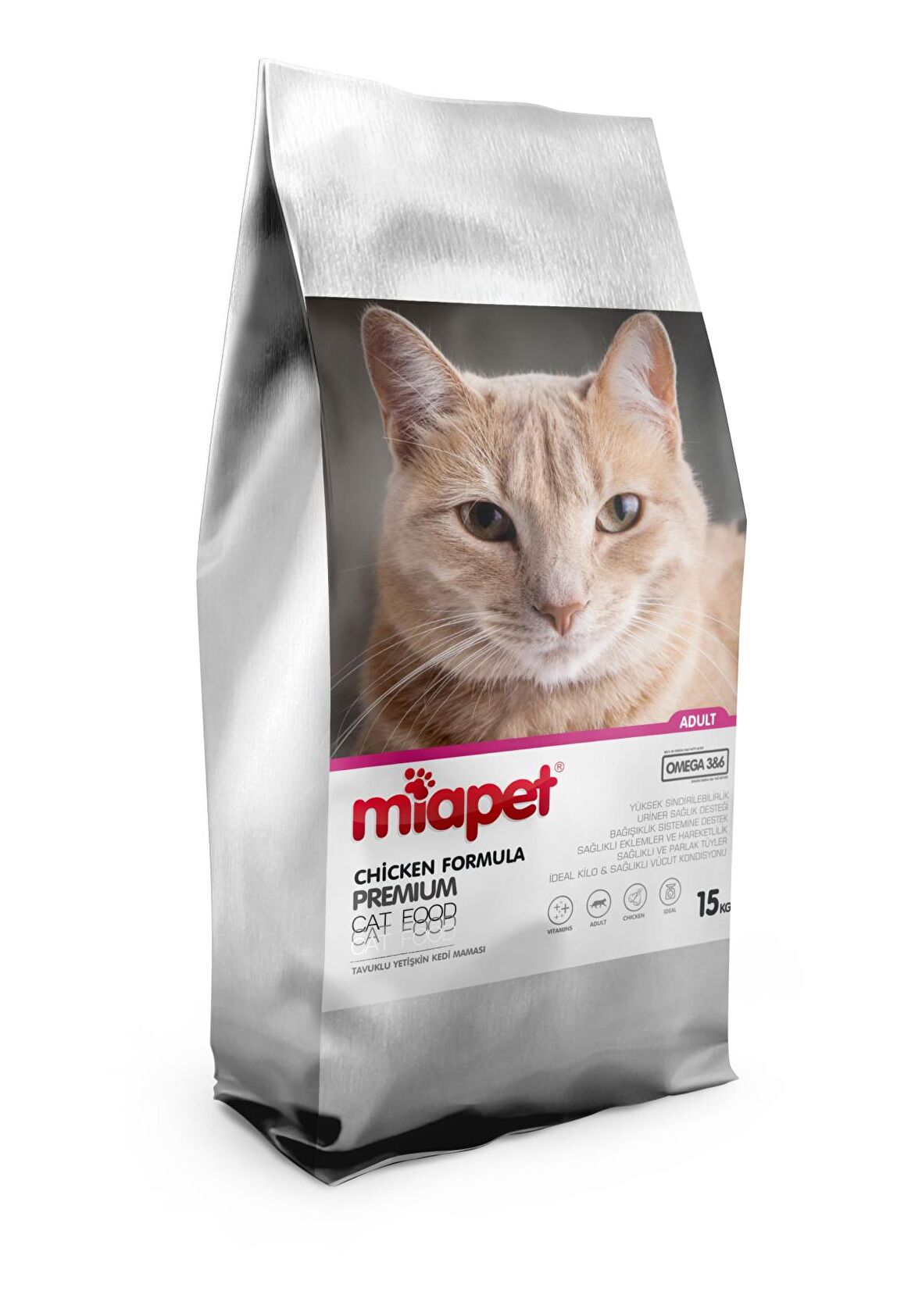 Miapet Tavuklu Yetişkin Kedi Maması 15 KG