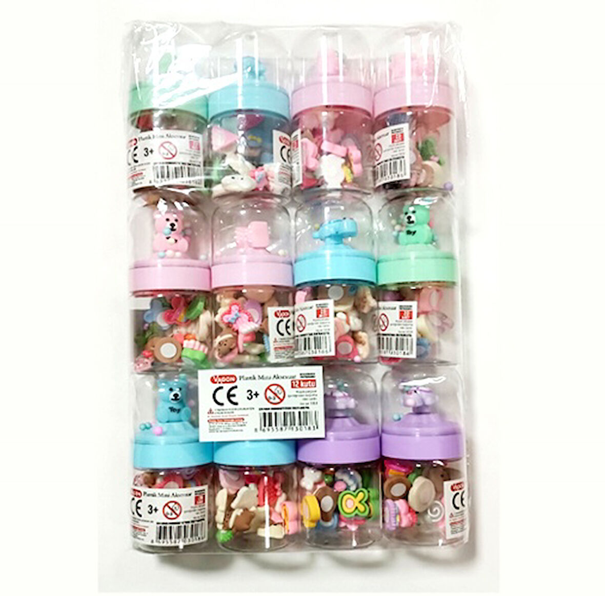 Vagon 3D Plastik Mini Aksesuar 20Li Süsleme - 1 kutu