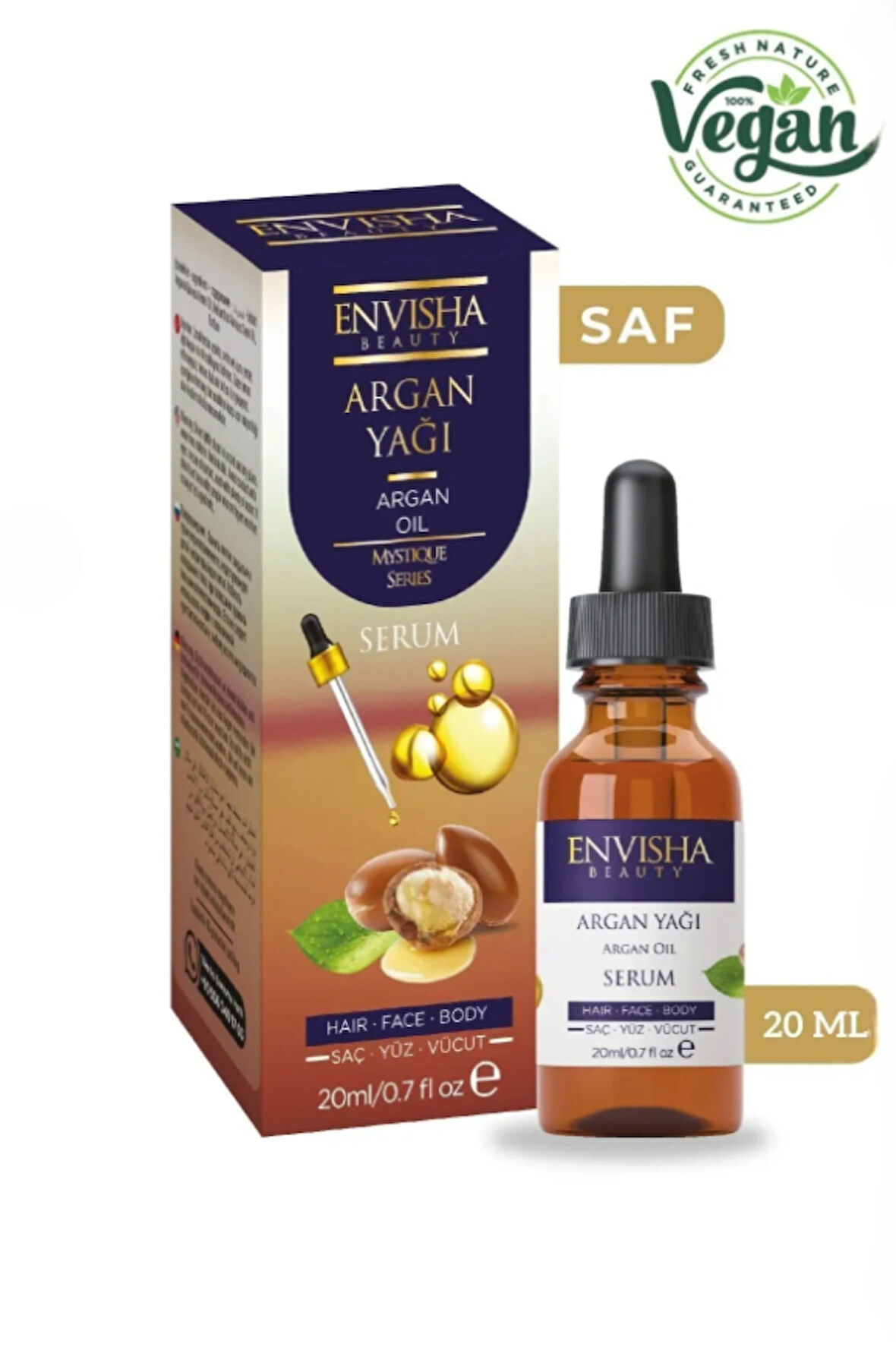 Envisha Argan Yağı 20 ML Saf AromaTherapy Saç Bakım