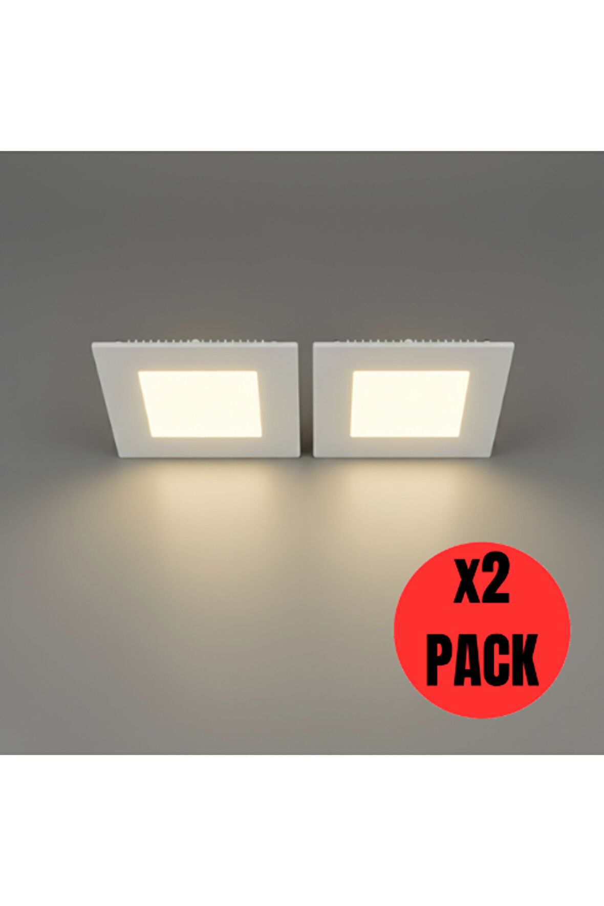 KDL413 Slim Kare LED Panel Spot Gömme 15W 1200 Lümen -3000K SARI IŞIK