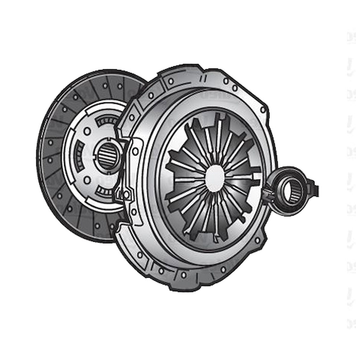 Mitsubıshı Ticarı Debriyaj Seti (baskı/balata/rulman) Mitsubıshı Fuso Canter Fe304 Fe444 Fe449 Fe515 Fe519 Fe635 Fe639 - Valeo 828595