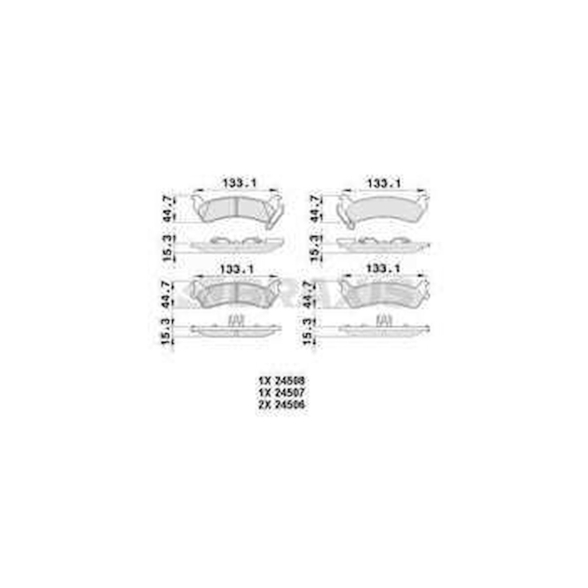 Jeep Arka Fren Balatası Jeep Grand Cherokee I - Braxıs Ab0497