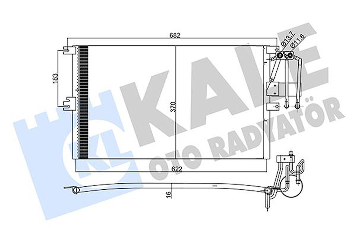 Opel Klima Radyatoru Vectra B (625×370×20) - Kale 358205