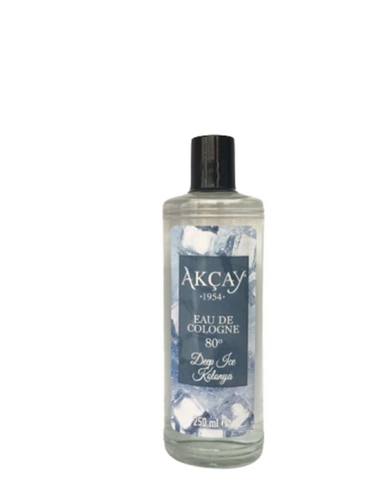 Akçay Kolonya Deep Ice 80 Derece Cam Şişe 250 ml Kolonya