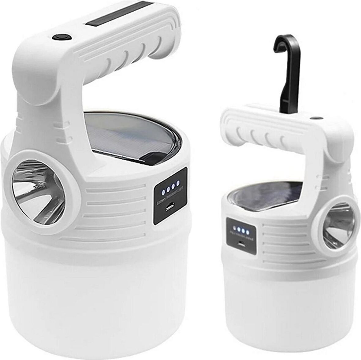 10 Modlu Güneş Enerjili Solar Aydınlatma Kamp Çadır Lambası LED Şarjlı Işıldak El Feneri