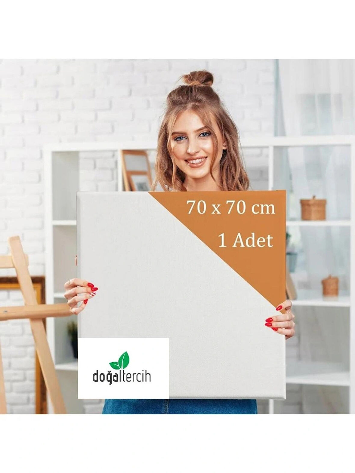 1 Adet 70x70 cm Boş Tuval Tablo