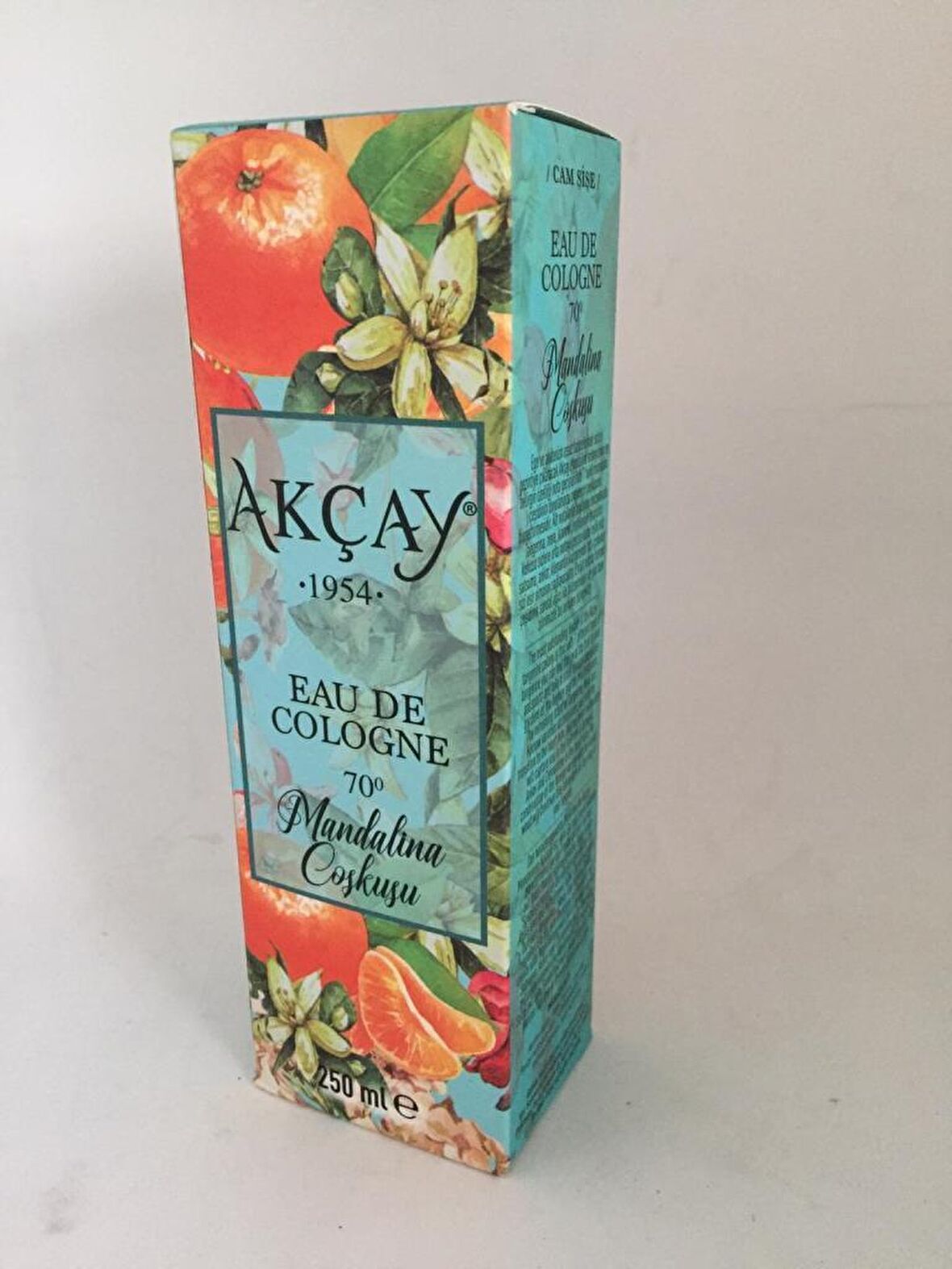 Akçay Mandalina Kolonyası Cam Şişe 250 Ml 