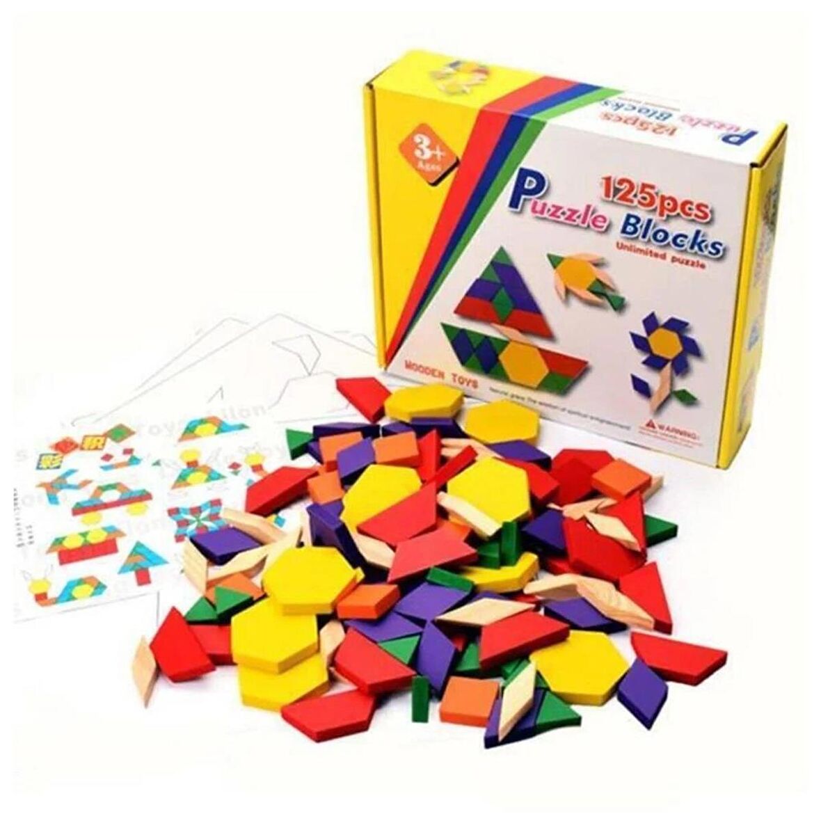 Woodentoys Puzzle Blokları 125 Parça