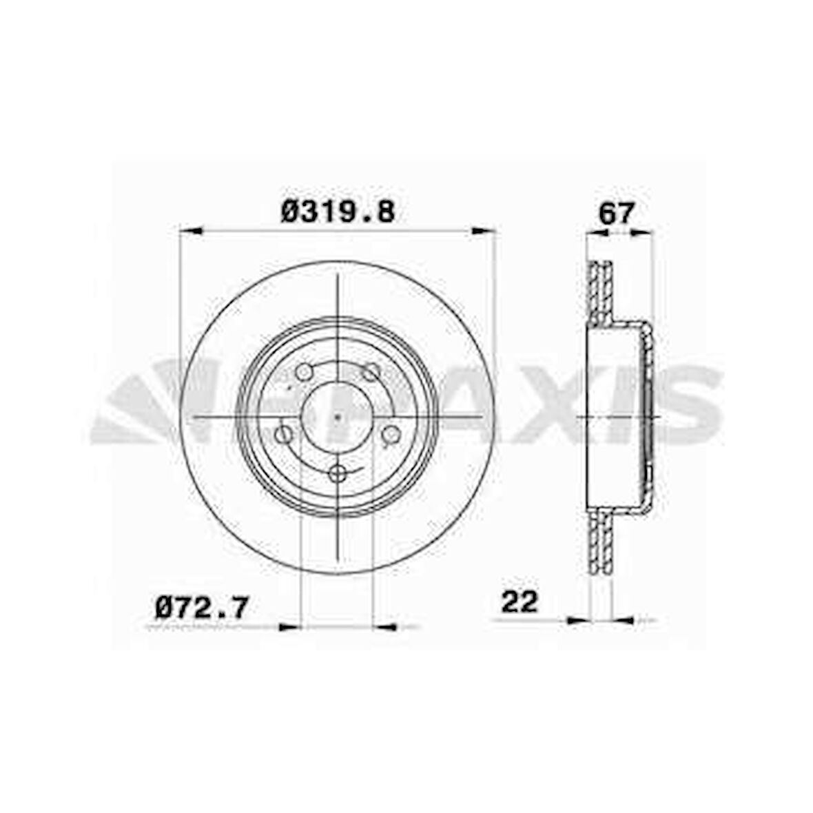 Chrysler Fren Diski Arka Chrysler 300c 04>12 Dodge Challenger - Braxıs Ad1091