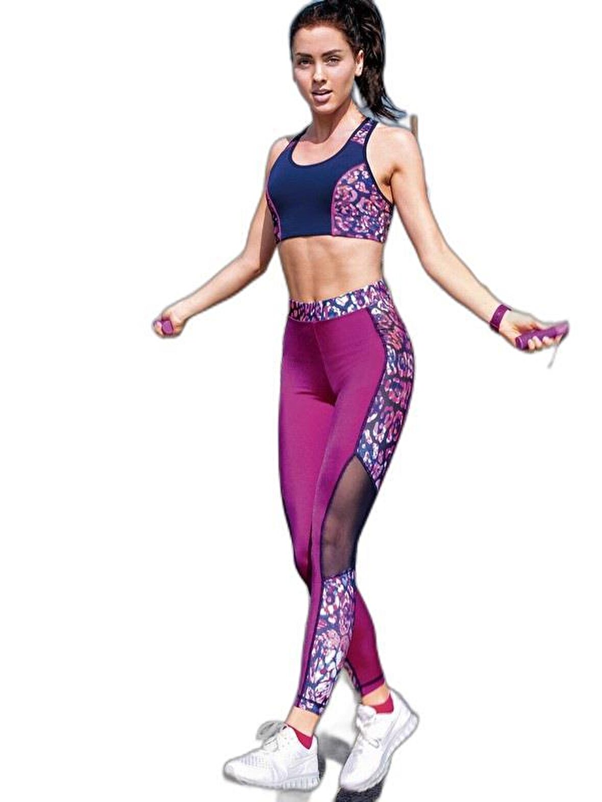 YENİ İNCİ T132 FUŞYA (YOGA-FITNESS-PİLATES-KOŞU) SPORCU TAYTI TEK ALT