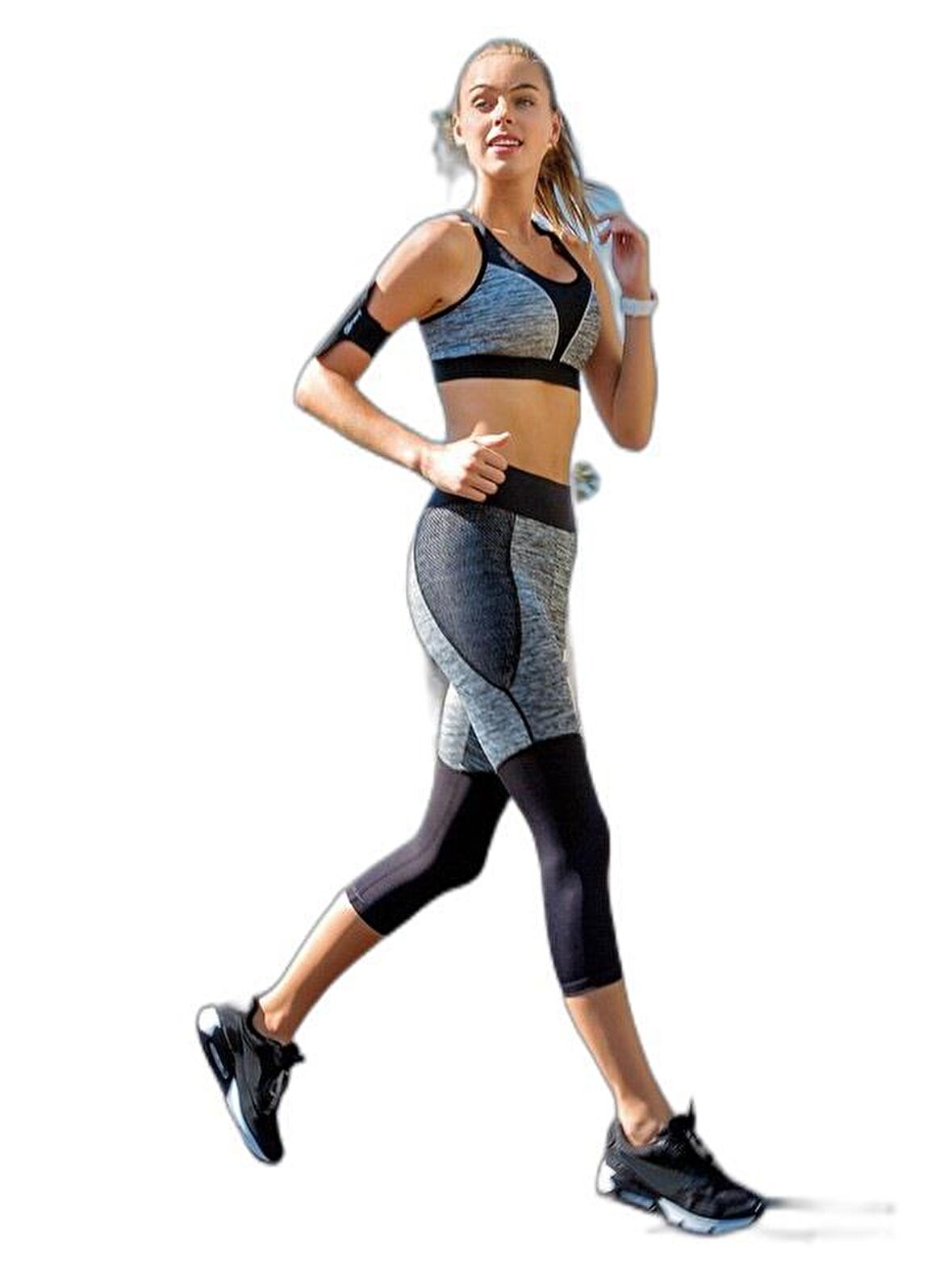 YENİ İNCİ T140 GRİ (YOGA-FITNESS-PİLATES-KOŞU) SPORCU KAPRİ TAYTI TEK ALT