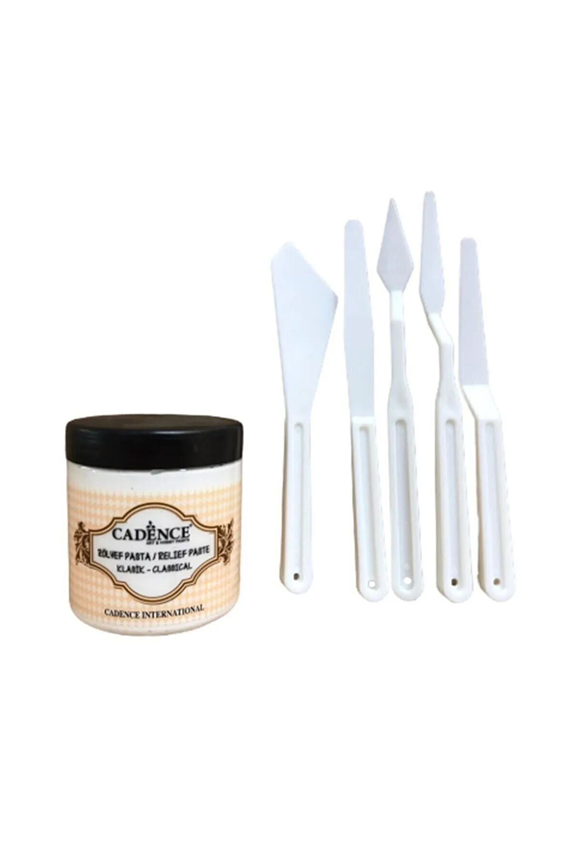 Cadence Rölyef Pasta 250ml + Spatula Seti 5'li