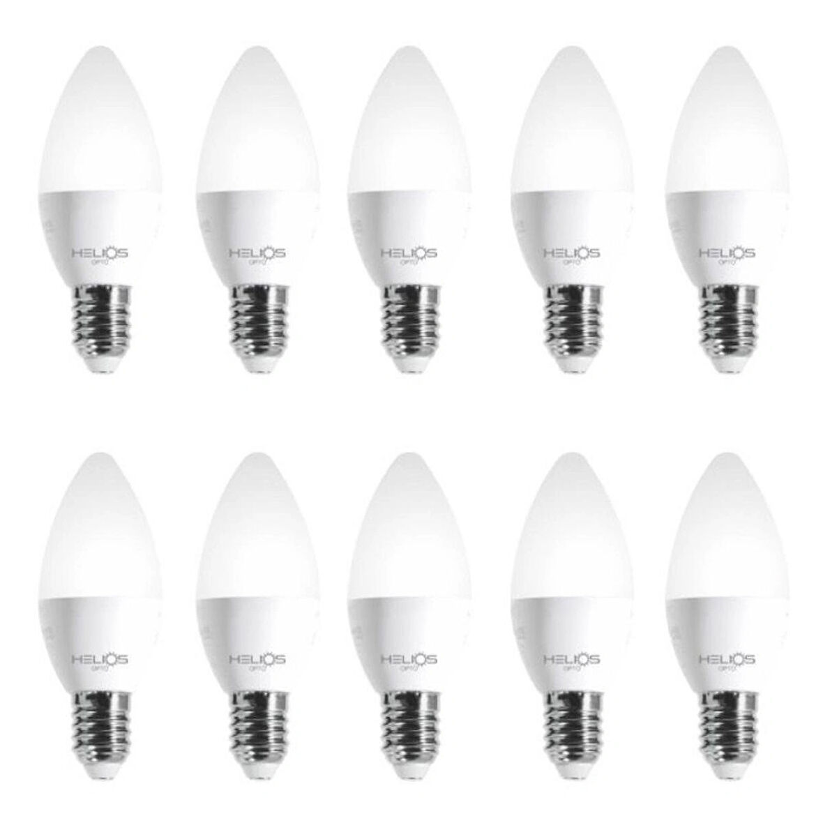 10 Adet Helios 8W LED Buji Ampul 6500K Beyaz Işık E-14 İnce Duy ( Avize Ampulü )