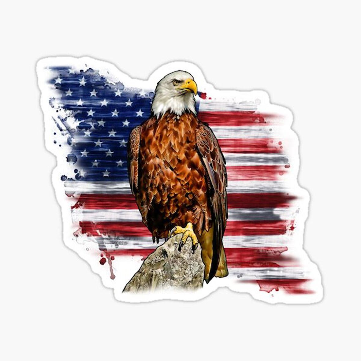 Araba için Kartal Sticker Yapıştırması Etiket Amerikan Bayrağı 17CM