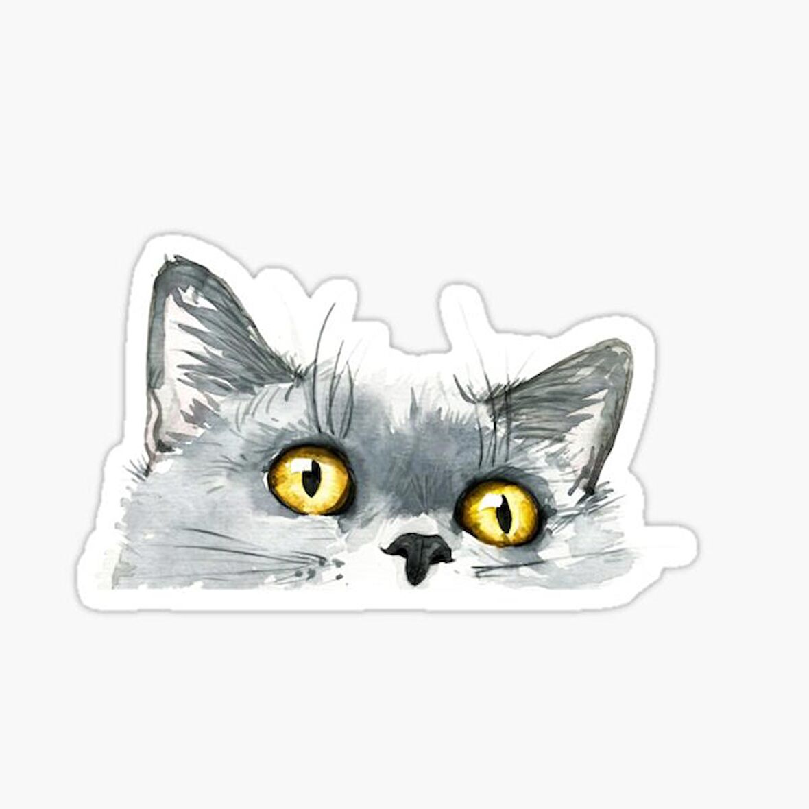 Araba Leptop için Kedi tekir Sticker Yapıştırması Etiket  17CM a1