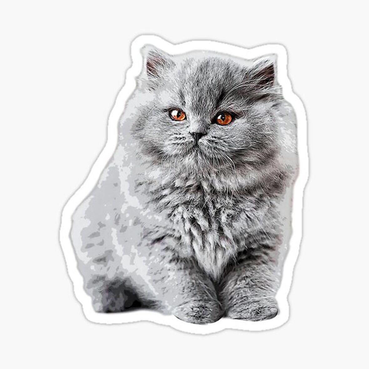British Shorthair Kedi Araba Oto Sticker Yapıştırma Etiket 17CM z8
