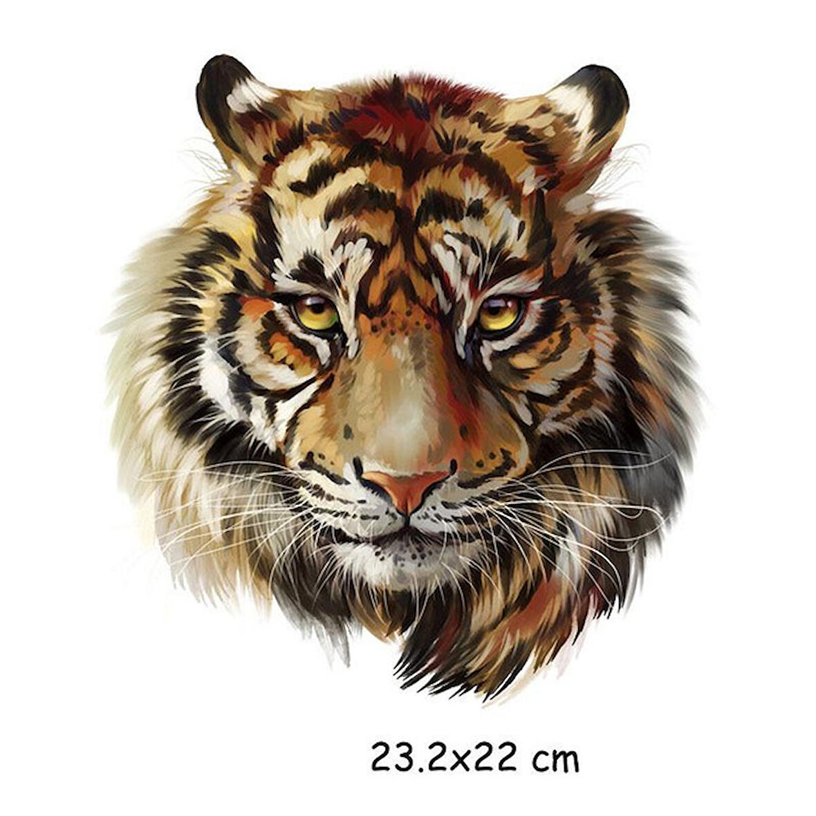 Renkli  Kaplan Araba Oto Sticker Yapıştırma Etiket 17CM t1