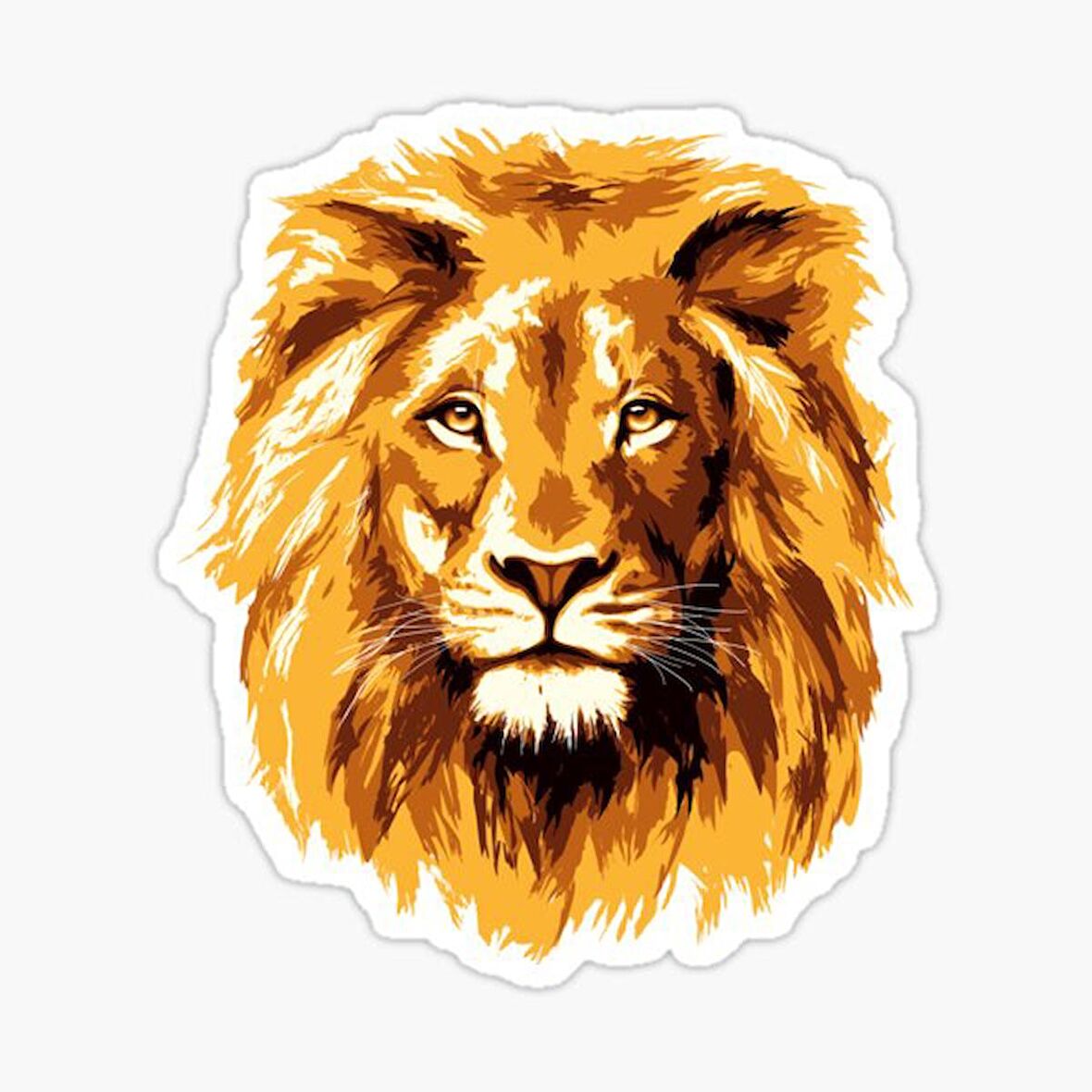 Renkli Aslan Araba Oto Sticker Yapıştırma Etiket 17CM R3