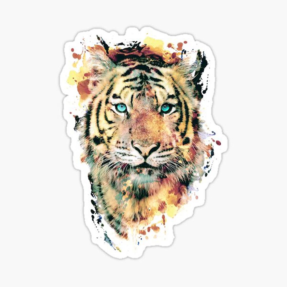 Renkli Aslan Araba Oto Sticker Yapıştırma Etiket 17CM ta1