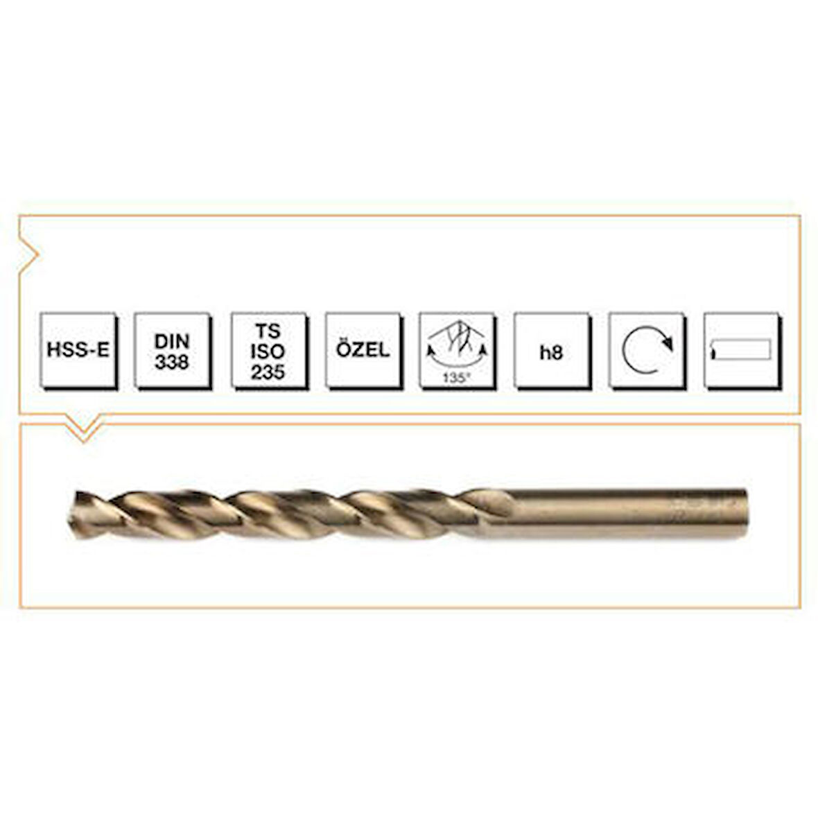 Makina Takım HSSE DIN 338 RN Altın Seri MTK 1.2 mm-MTE B00005000120