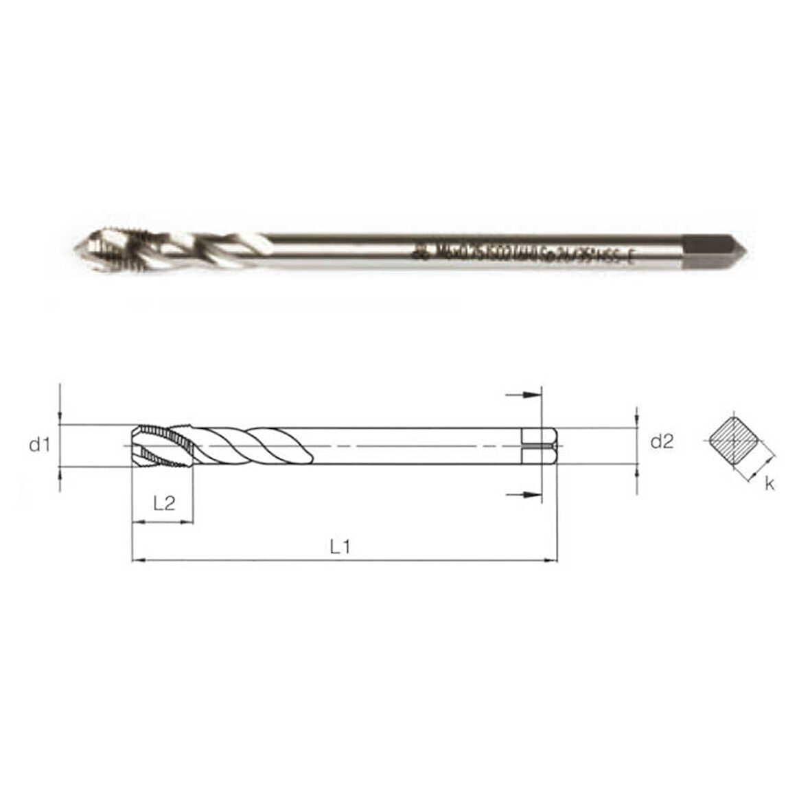 Makine Takım M12X1.5 Hss-E Din374/C İnce Diş Helis Mak. Kılavuzu-Mte B00105790006