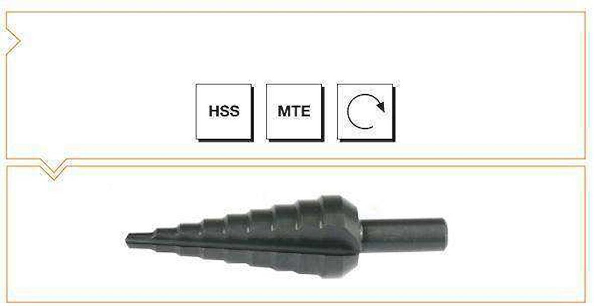 Makine Takım B00314010230 Hss 9 Kademeli Sac Delme Matkabı 4-30 Mm, 1 Adet