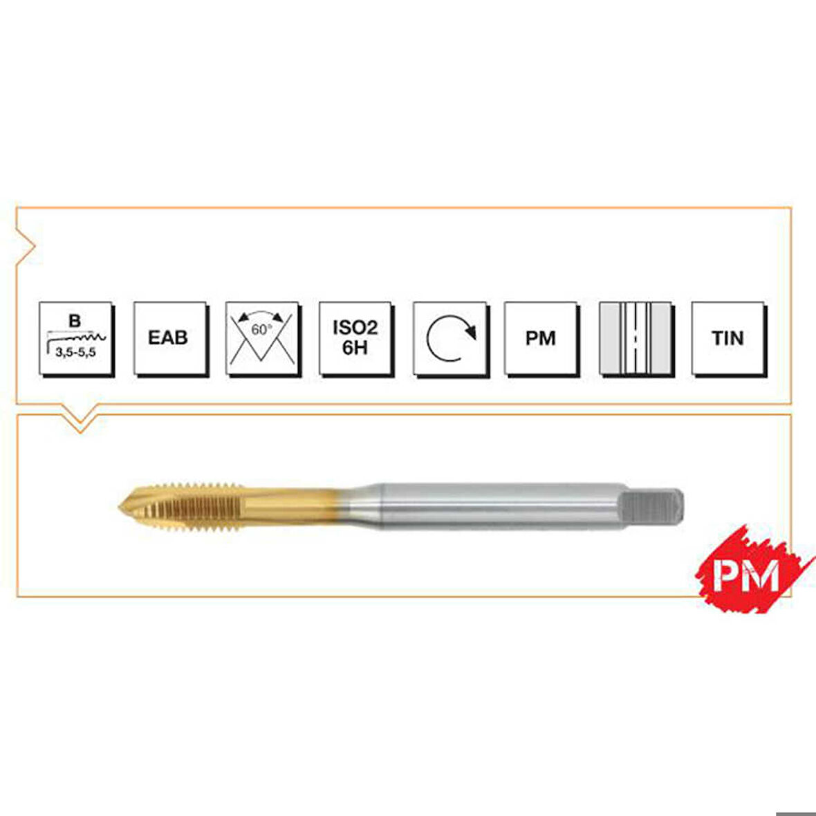 Makine Takım M5 Hsse Dın371/B Tın Kaplamalı Venüs Makine Kılavuzu