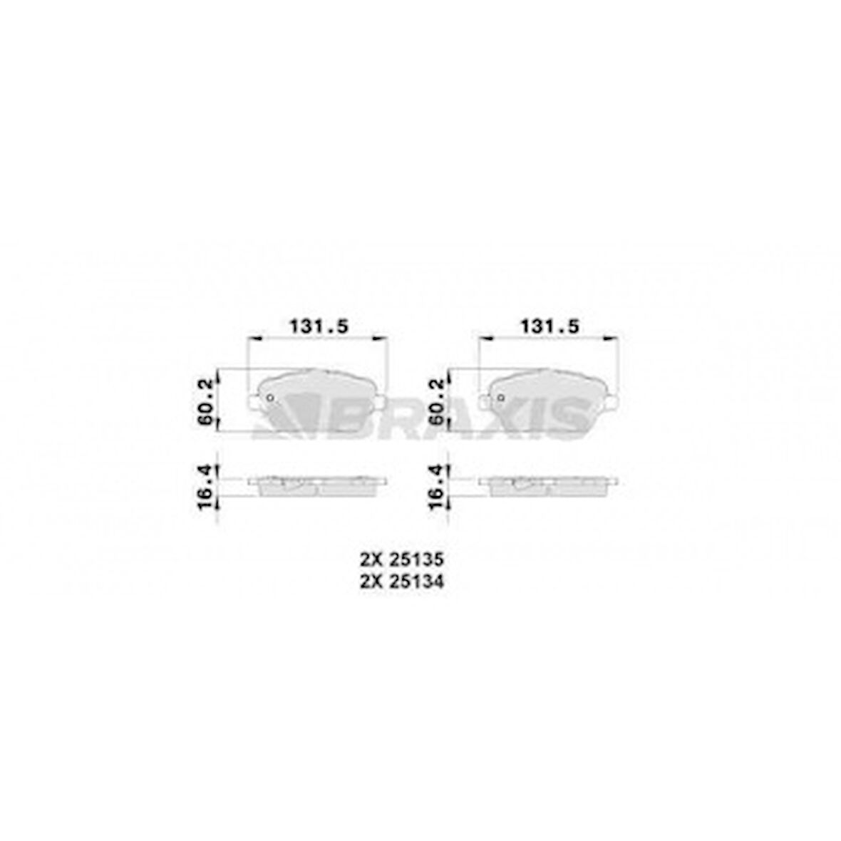 Ford On Fren Balatası Courıer 14> B-Max 12> Fiesta 13> - Braxıs Ab0025