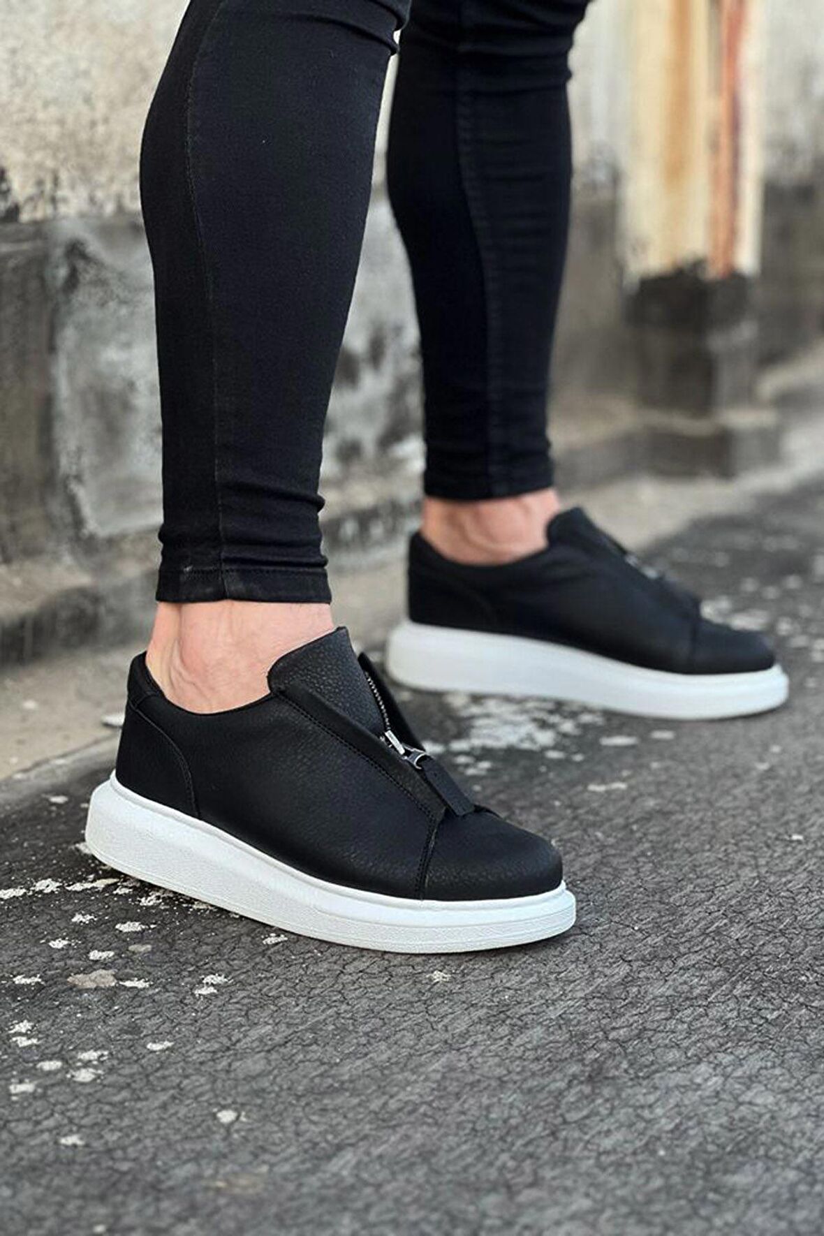 Wg010 Siyah Cilt Erkek Casual Ayakkabı