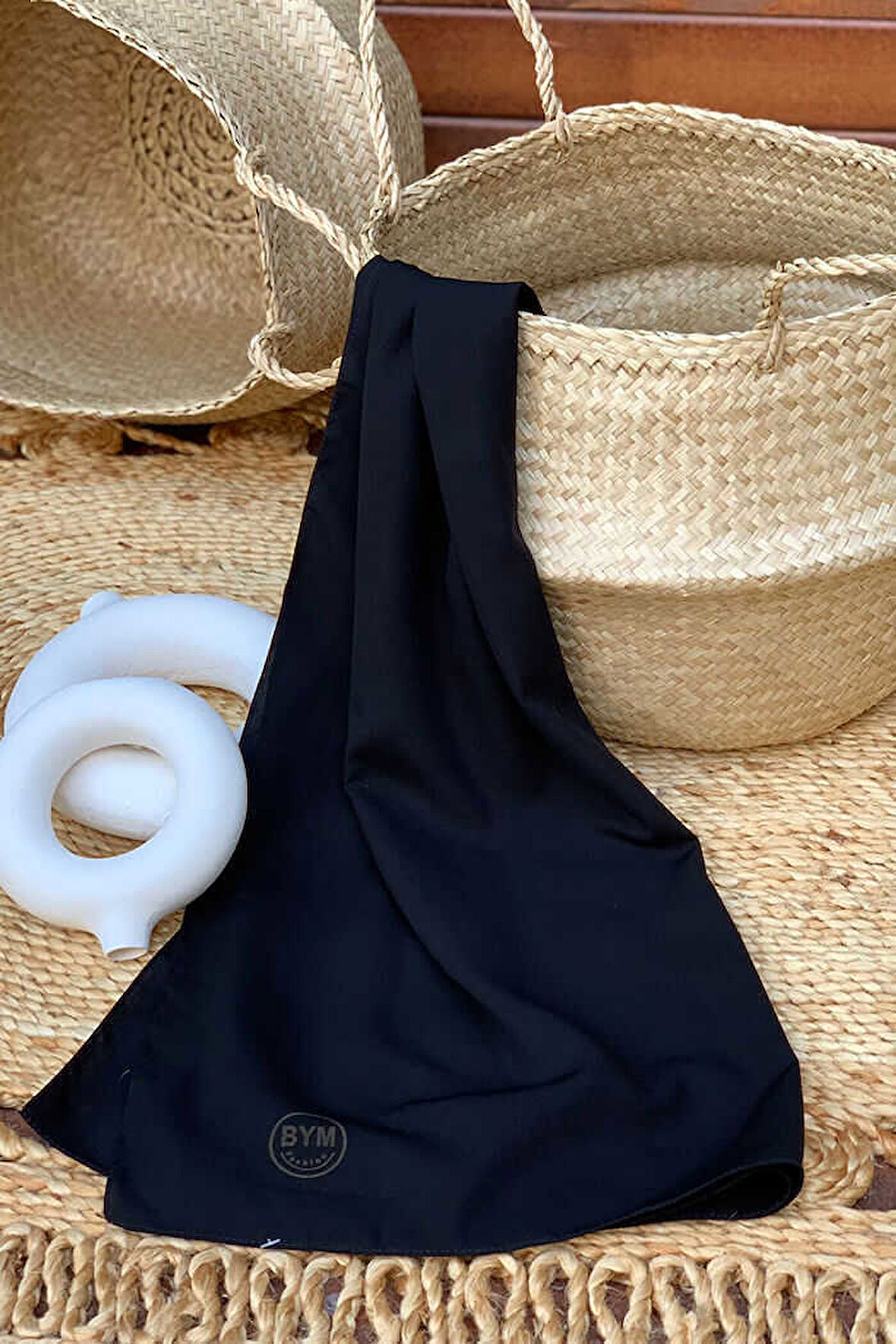 2050 Medine İpeği Şal Siyah