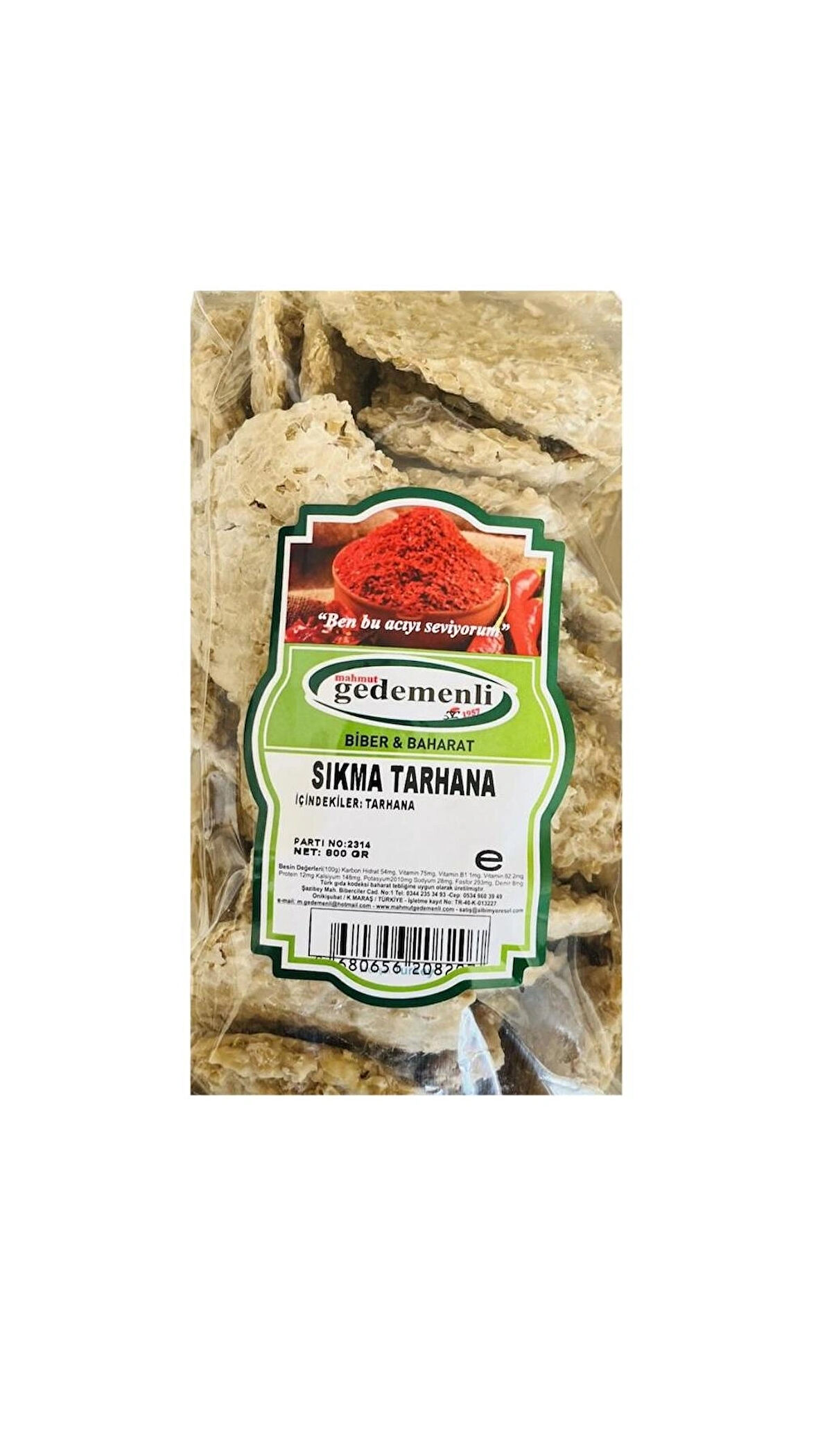 SIKMA MARAŞ TARHANASI 800 GR