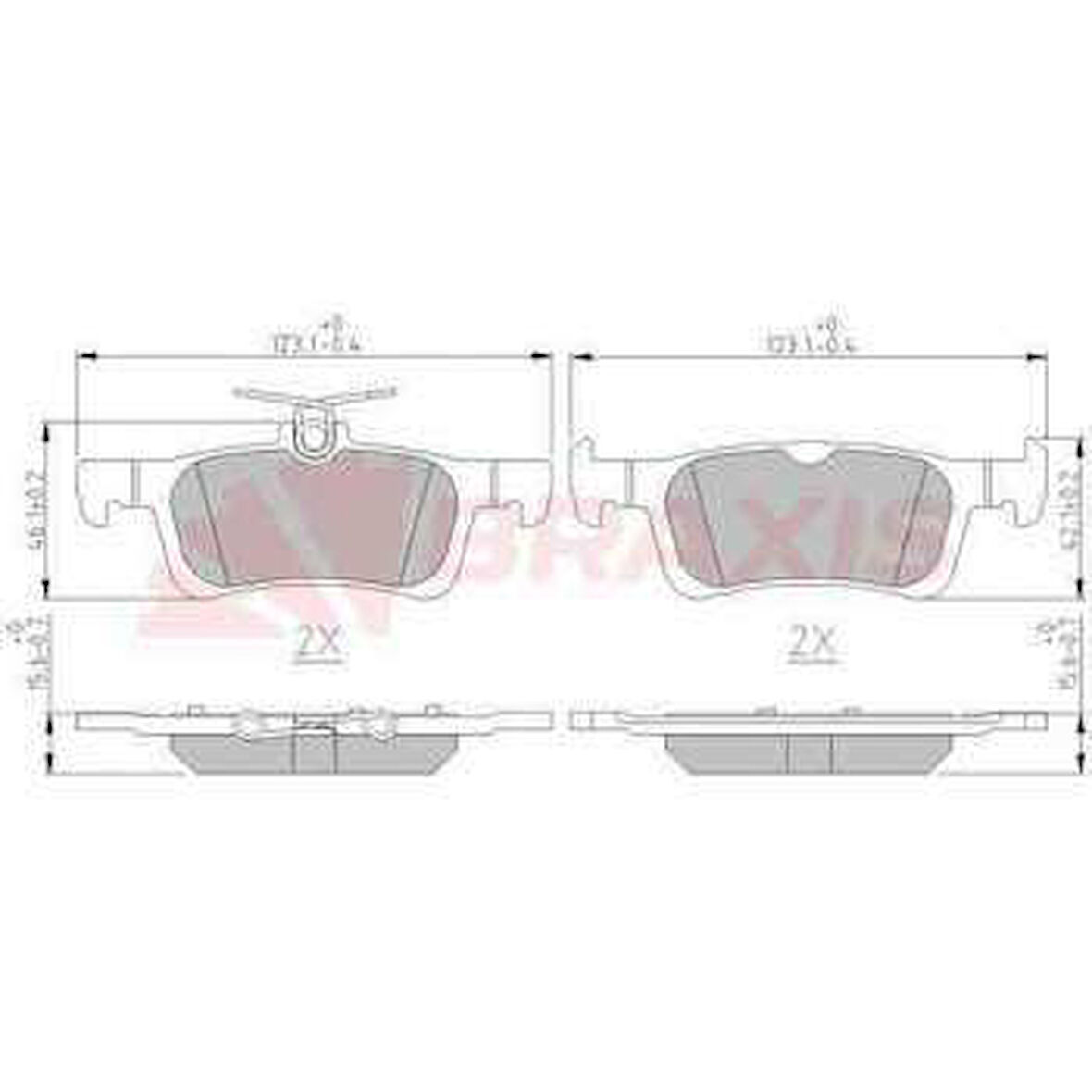 Psa Arka Fren Balatası P308 II 13> - Braxıs Aa0622