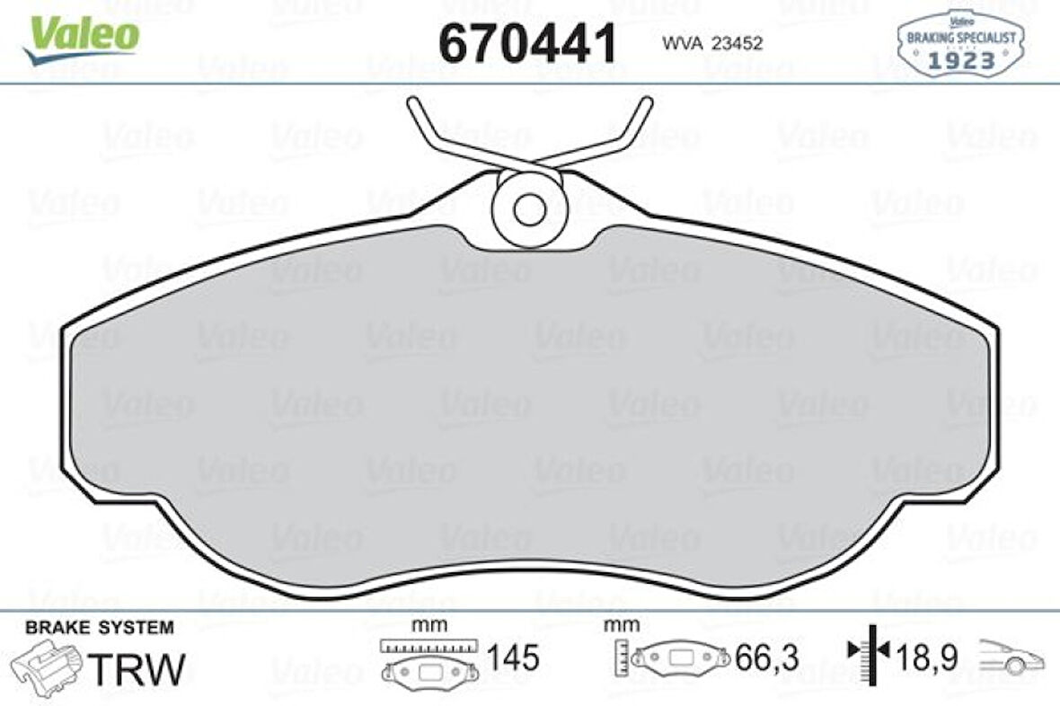 Land Rover Fren Balatası On Discovery 2 L318 98>04 Range Rover I 3.9 Vogue 88>94 Range Rover II P38a 94>02 - Valeo 670441