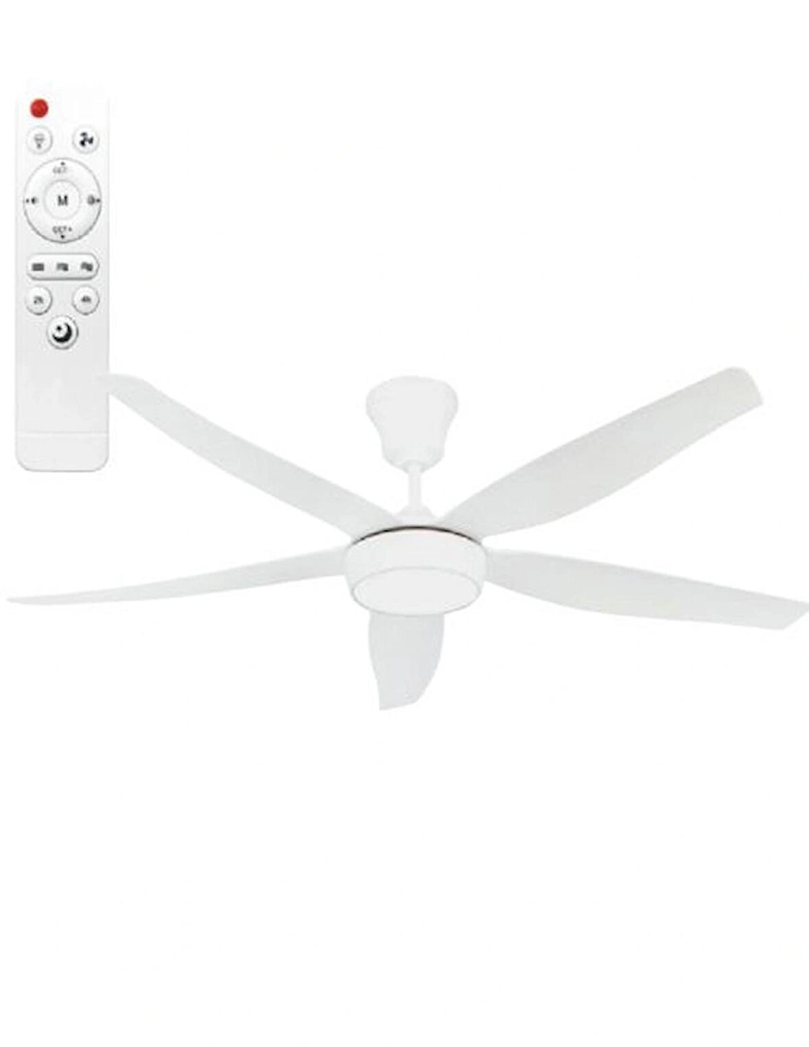 Helios Hs-9306 Rigel 85w 3 Kademeli Ledli Uzaktan Kumandalı Dekoratif 5 Pervaneli Tavan Vantilatörü Beyaz