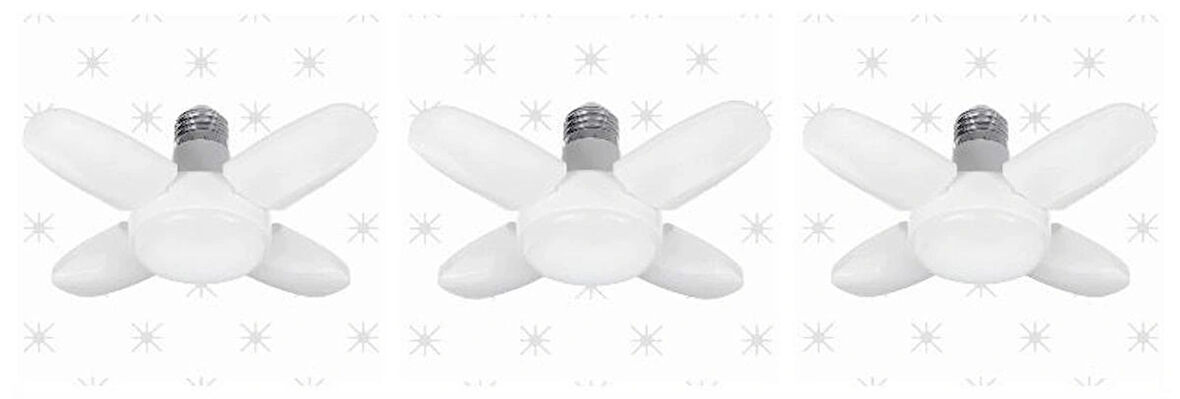 Cata CT-1151 30 Watt 4 Kollu Pervane LED Ampul 6500K Beyaz Işık E-27 Duy 3 ADET