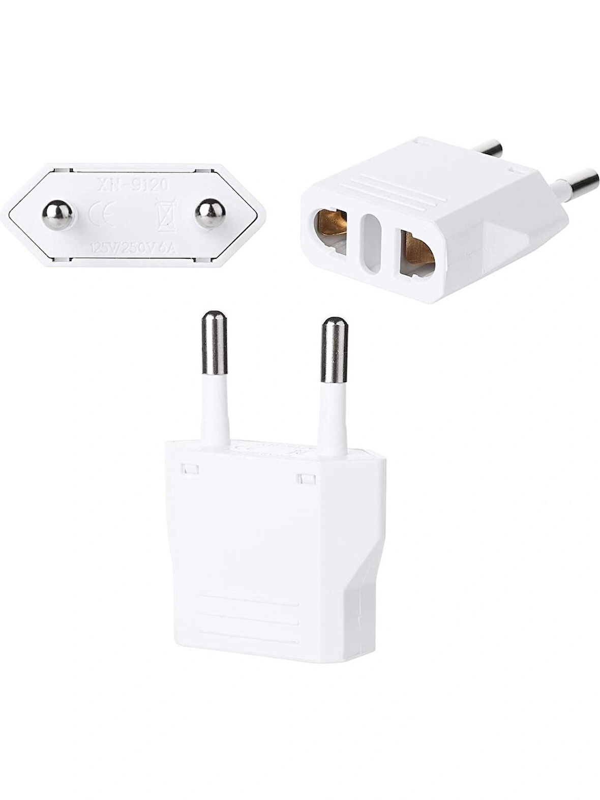 De-Pa 11115 Amerikan Priz Çevirici Usd To Eu Fiş Çevirici (Beyaz)