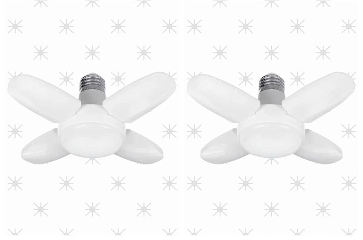Cata CT-1151 30 Watt 4 Kollu Pervane LED Ampul 6500K Beyaz Işık E-27 Duy 2 ADET