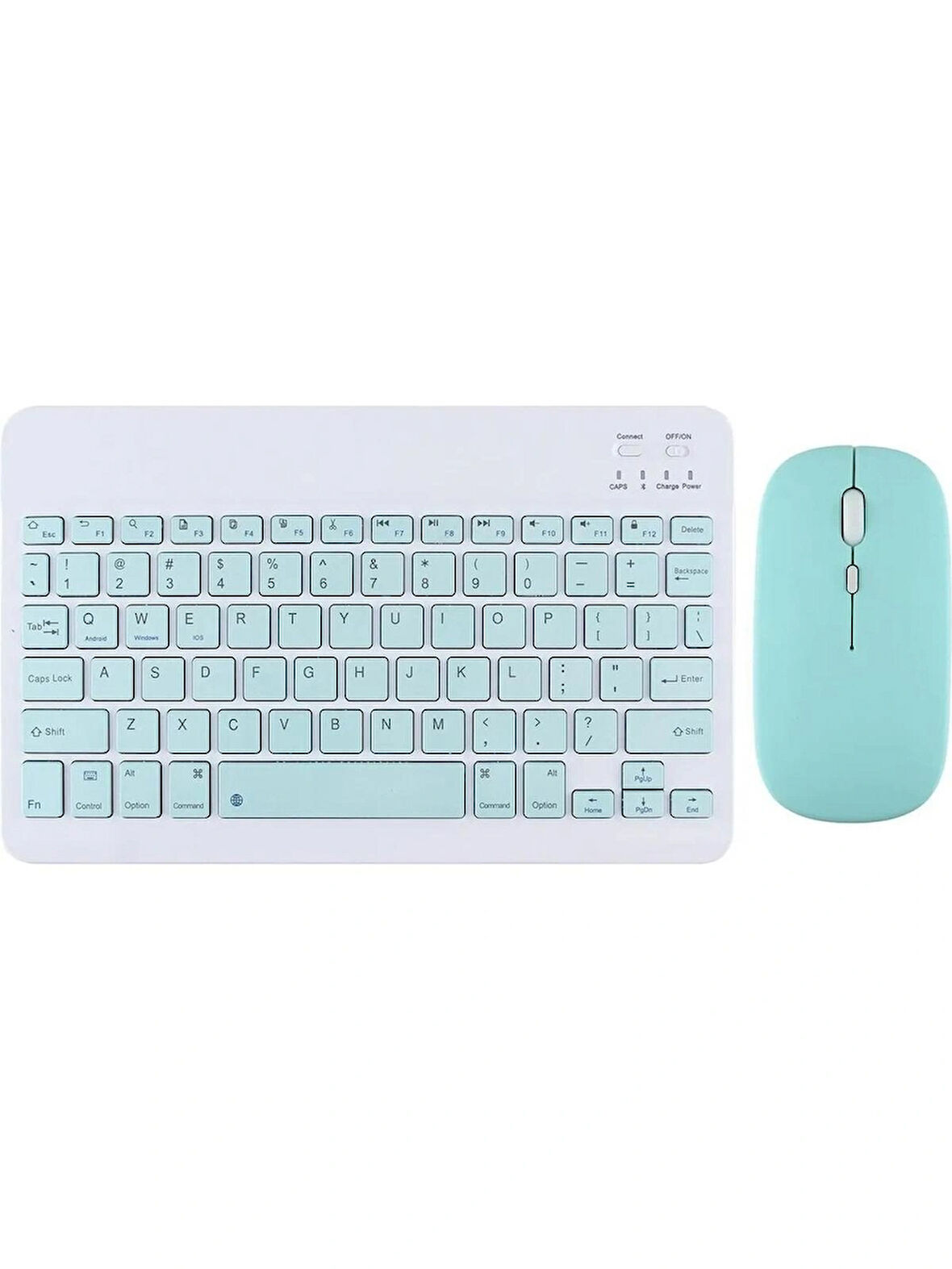 Ozaki Kablosuz Bluetooth Şarjlı Tablet Telefon Pc Uyumlu Klavye Mouse Seti Ultra İnce Taşınabilir Mavi Renk