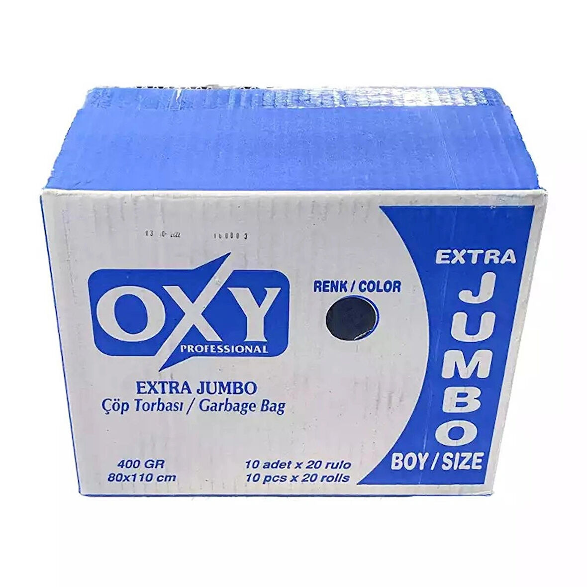 OXY Çöp Torbası Jumbo Boy  Kalın 80 X 110 Çöp Poşeti 10’lu 20 Rulo