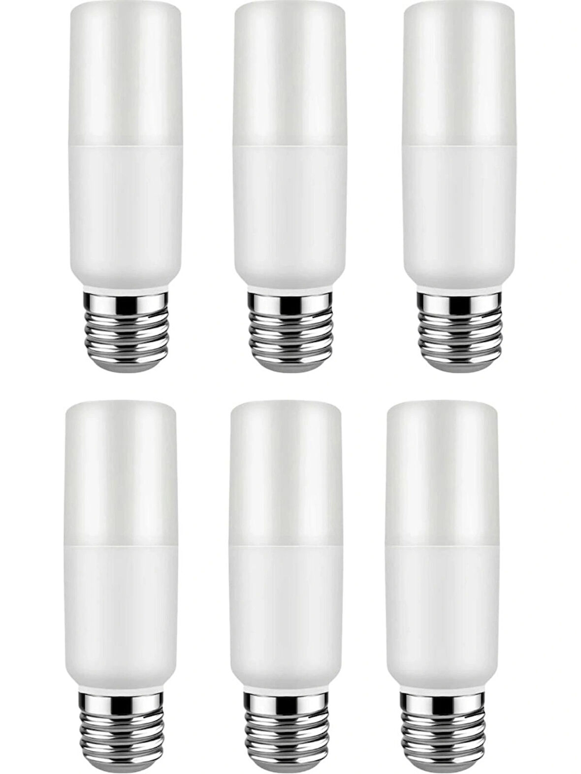 Noas Pil Buji LED Avize Aplik Ampulü 8W E27 6500K Beyaz Işık 6 Adet