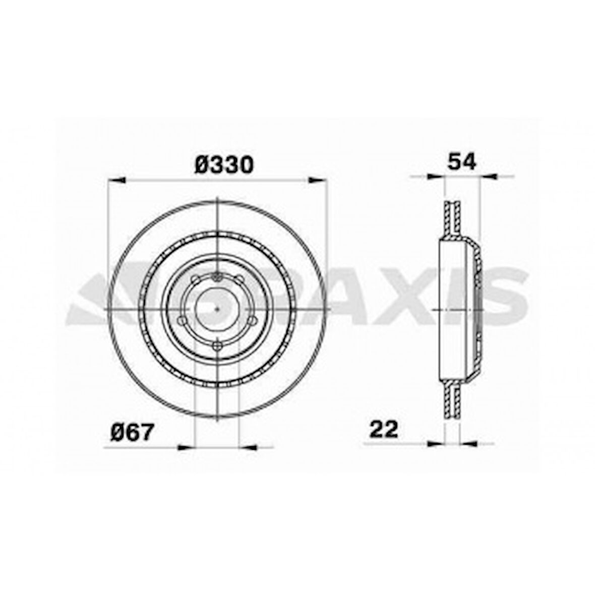 Mercedes Fren Diski Arka 4-Matic X164 06>12 W251 07>14 W164 05>11 - Braxıs Ae0409