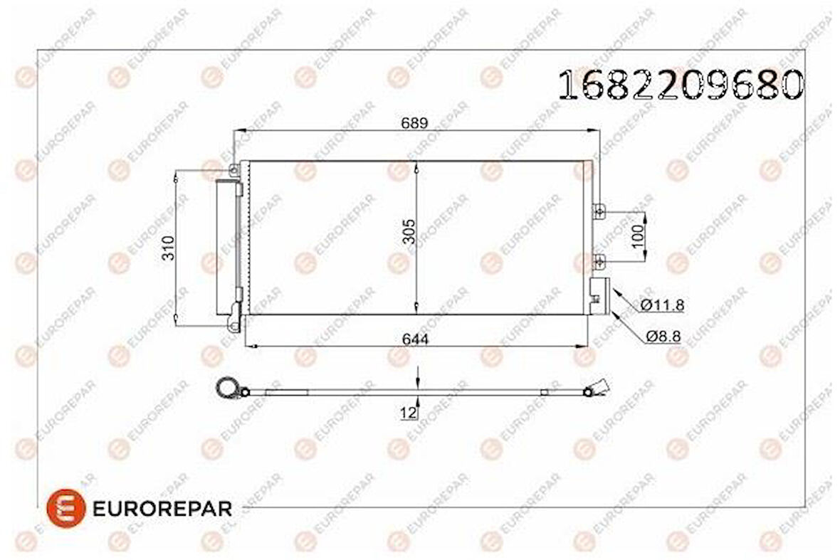 Fiat Klima Radyatoru Linea 1.3jtd (1 Sira Alb) - Eurorepar 1682209680