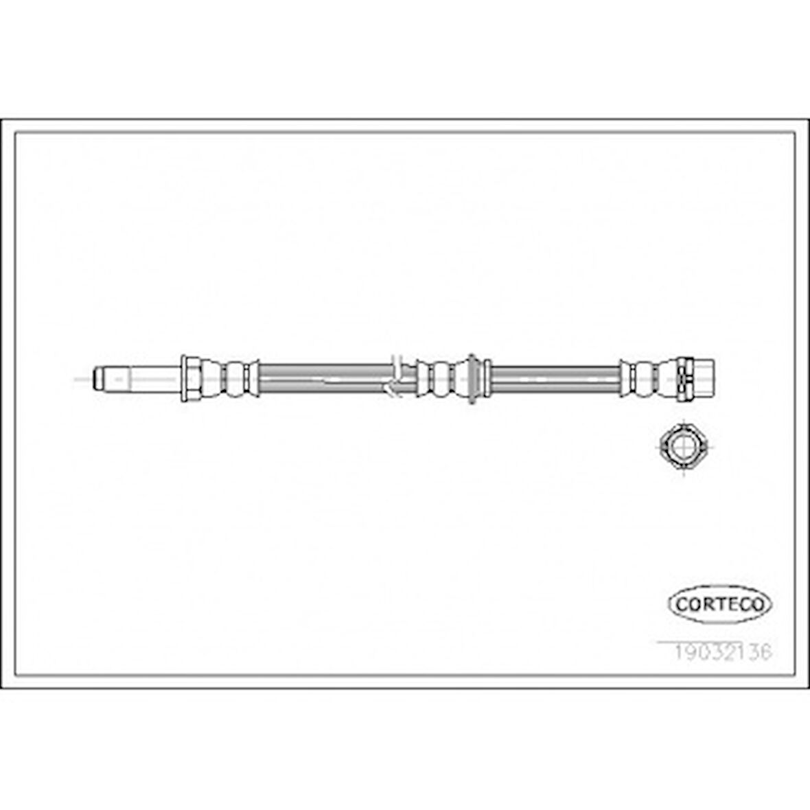 Mini Cooper Fren Hortumu Arka Bmw E46 97>06 - Corteco 19032136