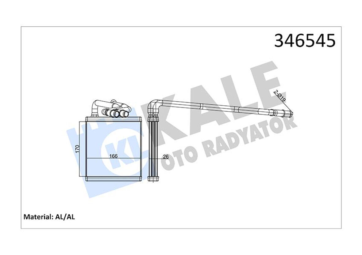 Ford Kalorıfer Radyatörü - Kalorıfer Radyatörü - Kal 346545