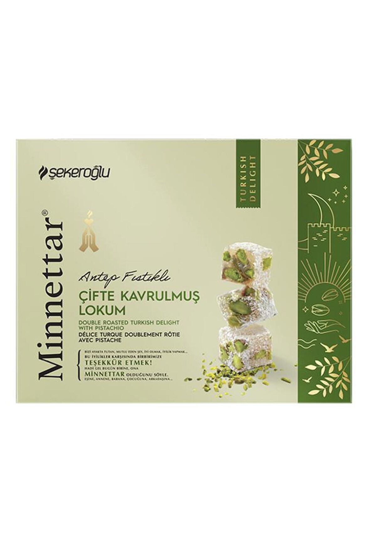 MİNNETTAR FISTIKLI ÇİFTE KAVRULMUŞ LOKUM 300g