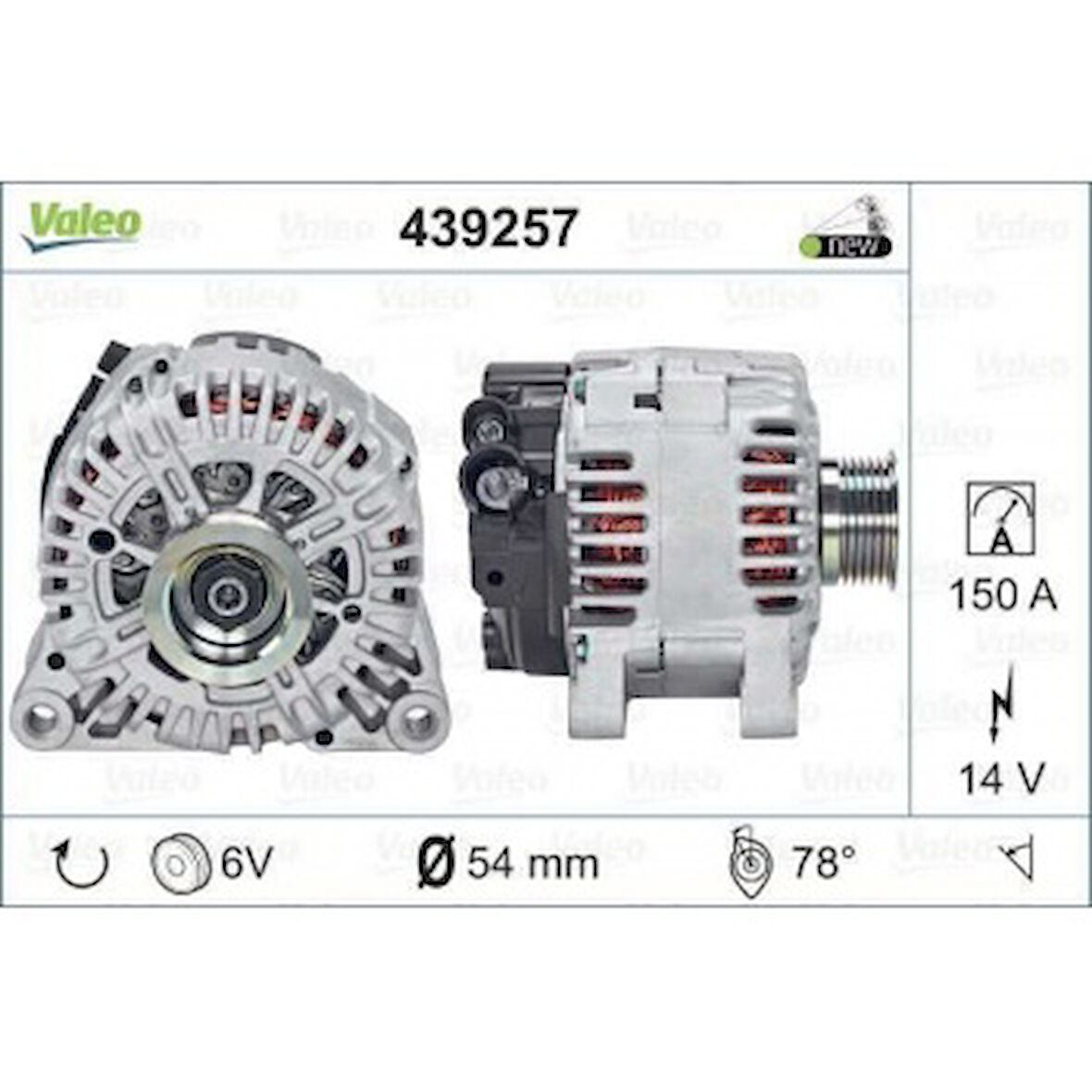 Psa Alternator Expert P307 P206 P306 Berlingo C5 P406 Xantıa 2,0hdi 12v 150 Amper - Valeo 439257