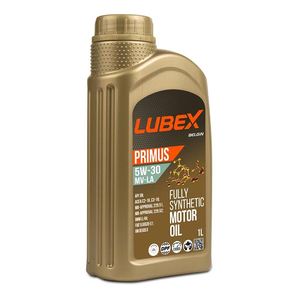 Lubex Primus MV-LA 5W-30 1 Lt Tam Sentetik Motor Yağı