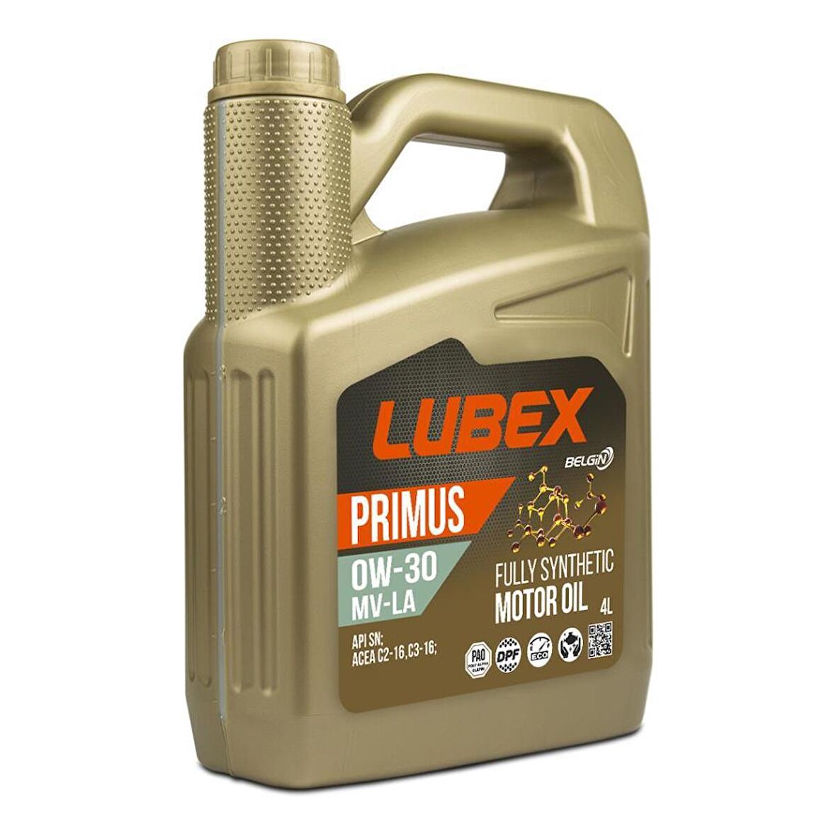 Lubex Primus MV-LA 0W-30 4 Lt Tam Sentetik Motor Yağı